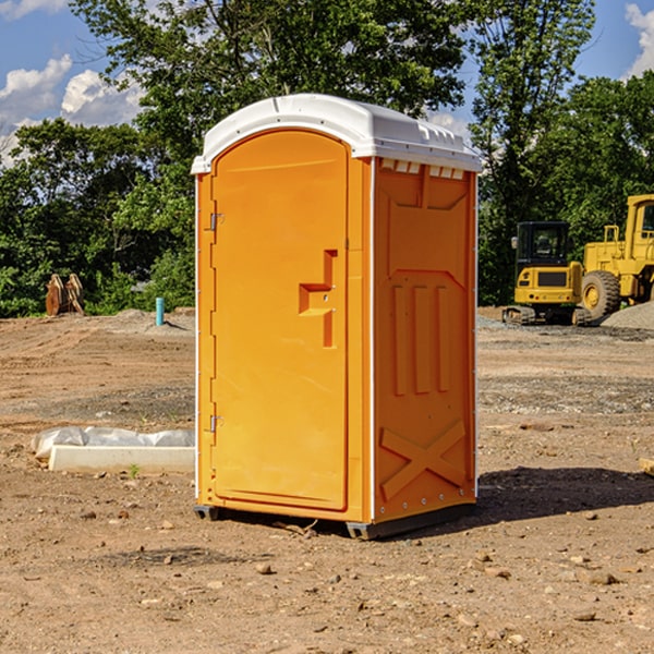 how often are the portable restrooms cleaned and serviced during a rental period in Glenfield